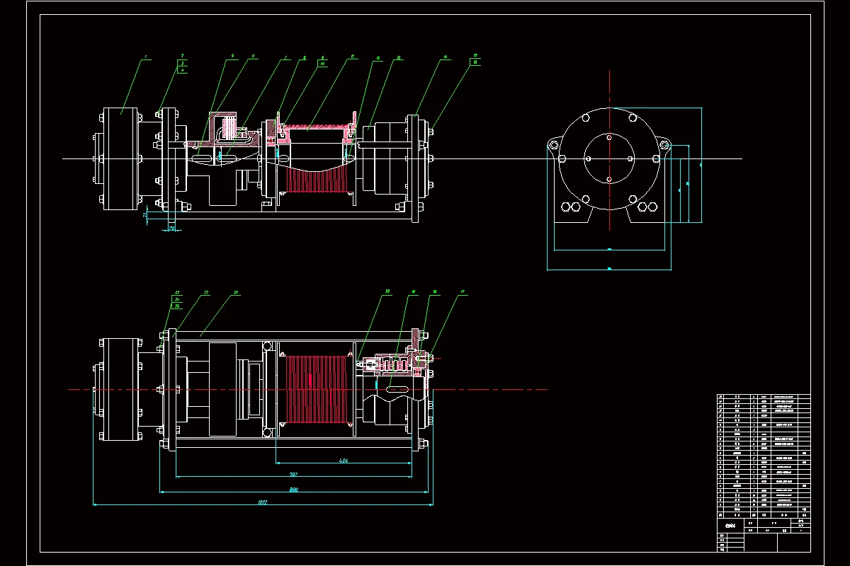 Z1508-W1100型液压绞车设计