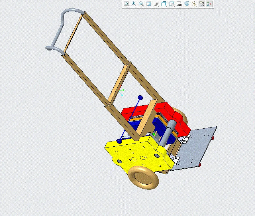 P521-多功能电动载物爬楼助力装置设计【含Creo三维图】