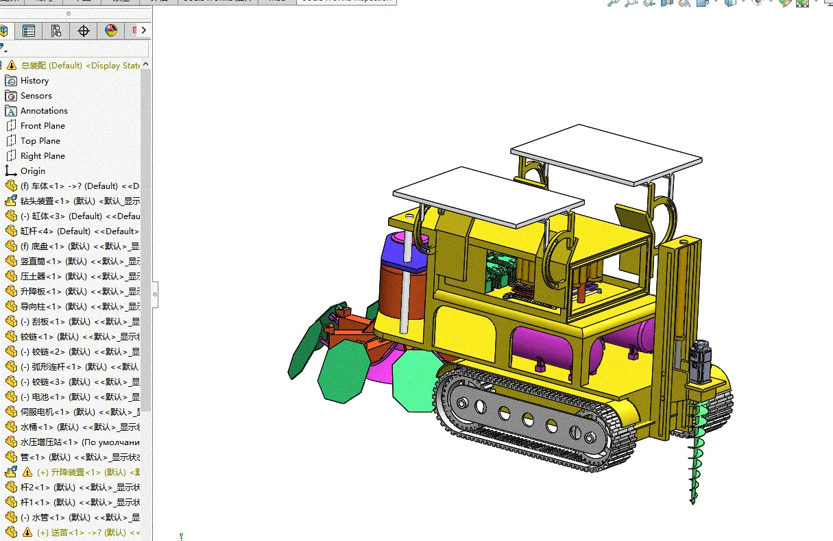 P817-全自动植树机器人设计【含SW三维图】