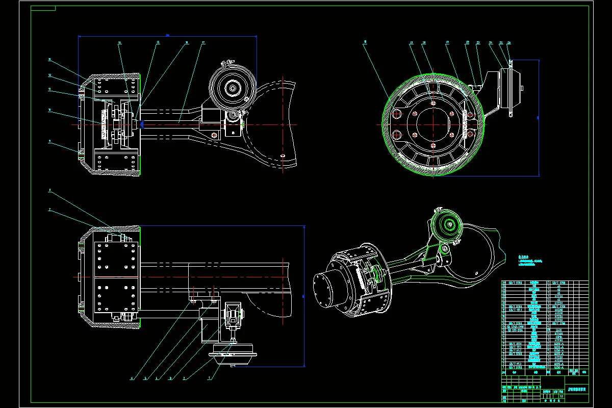 后制动器装配图
