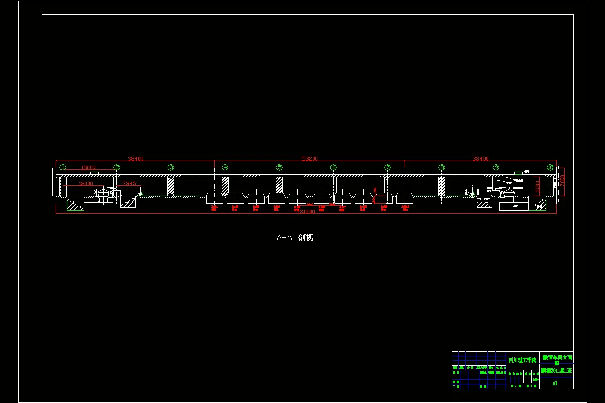 发酵车间立面图