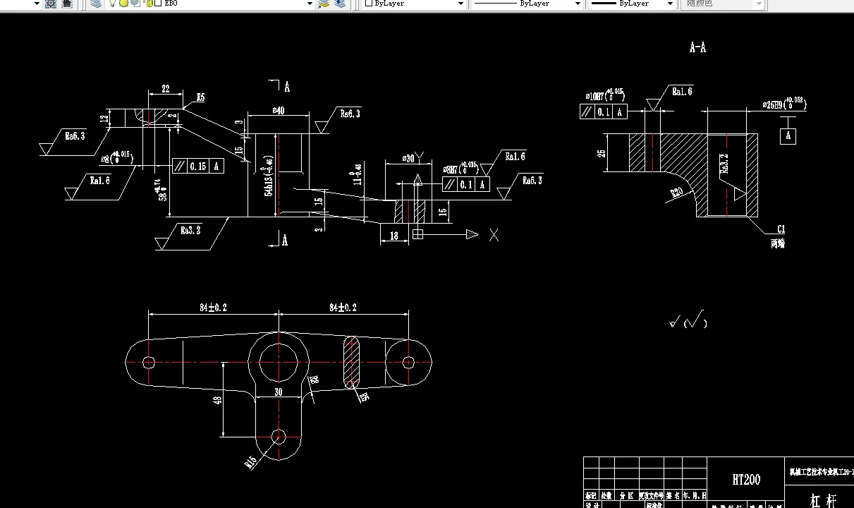 K1226-等臂杠杆加工工艺及钻φ10孔夹具设计