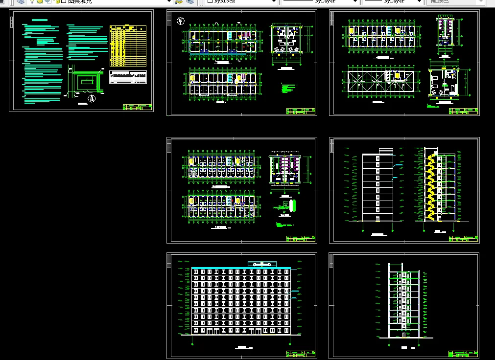 P496-河北省邯郸市十层框架宾馆设计10335平米