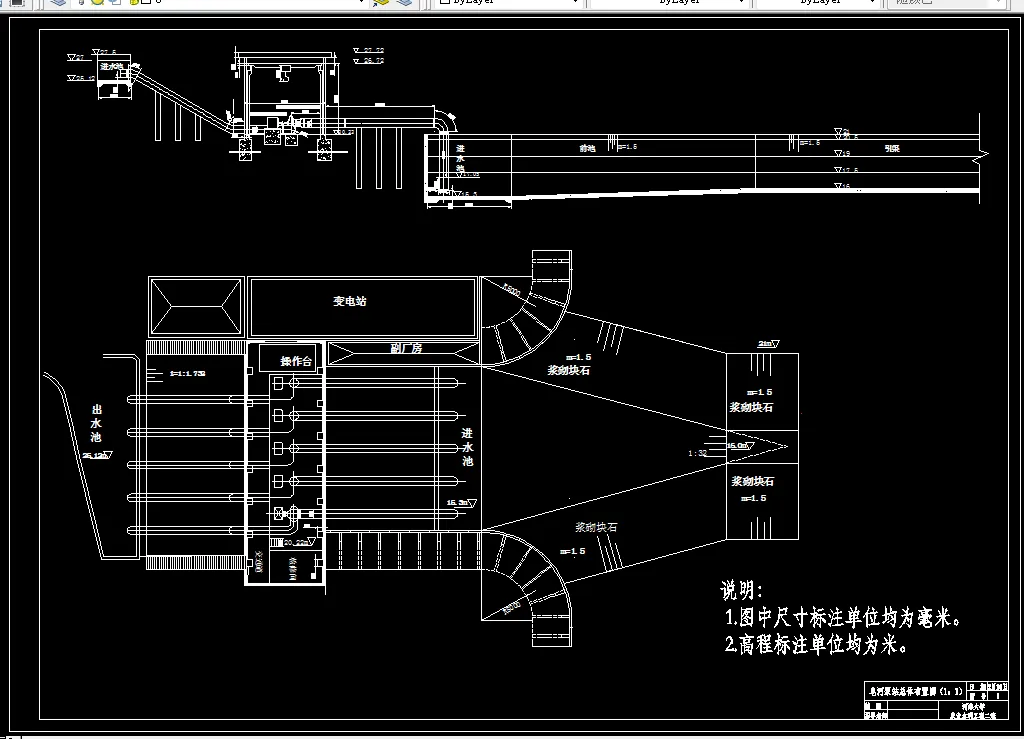 皂河泵站总体布置图