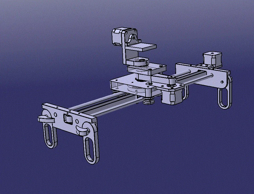 JJ8036-三轴手机延时摄影支架机械结构设计[含Catia三维图]
