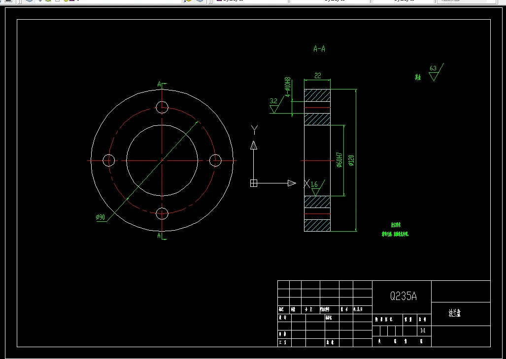K1426-法兰盘加工工艺及钻4-φ10孔夹具设计