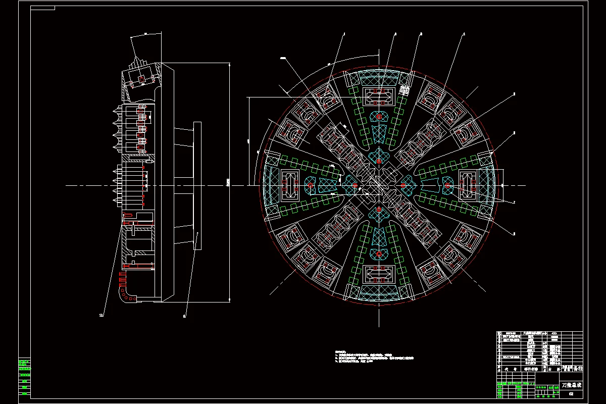 盾构刀盘装配图