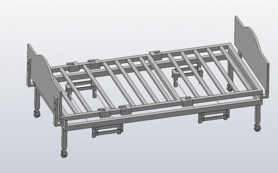 JJ8430-偏瘫翻身护理床设计[含SW三维图]