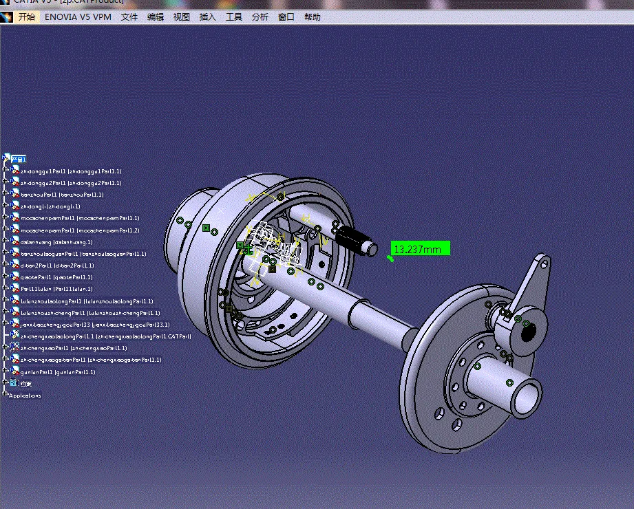 JJ8855-考斯特客车后制动器设计-鼓式制动器[含Catia三维图]
