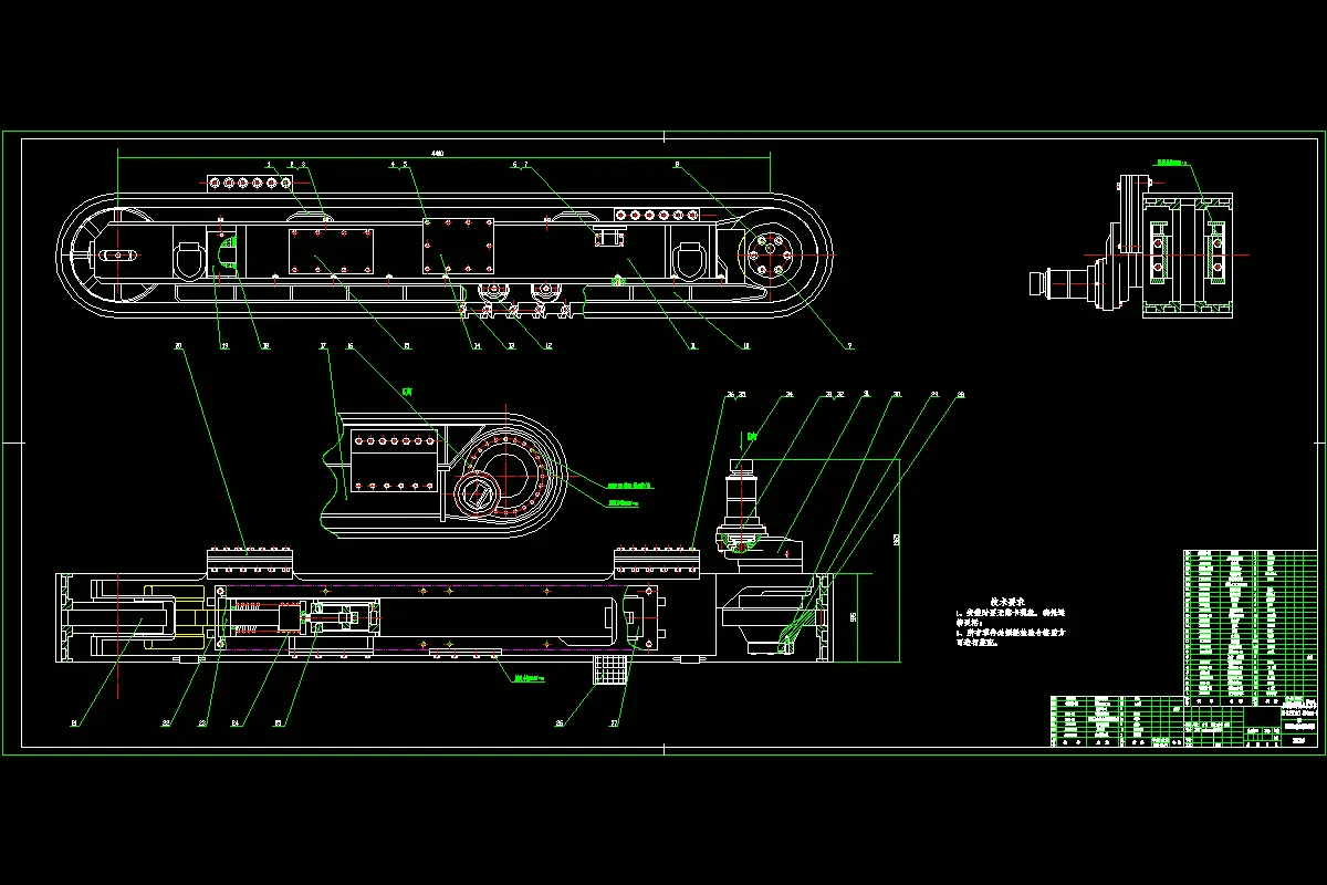 JJ8885-掘进机履带行走机构及行走减速器的行星传动设计