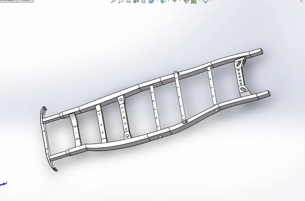 P688-纯电动四驱汽车车架总成设计【含SW三维图】