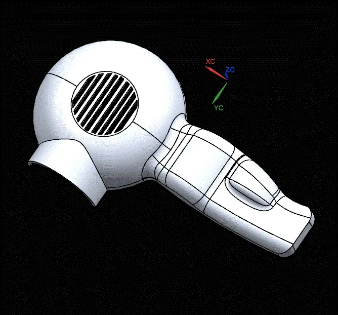 ZS1194-家用吹风机外壳注塑模具设计【含UG三维图】