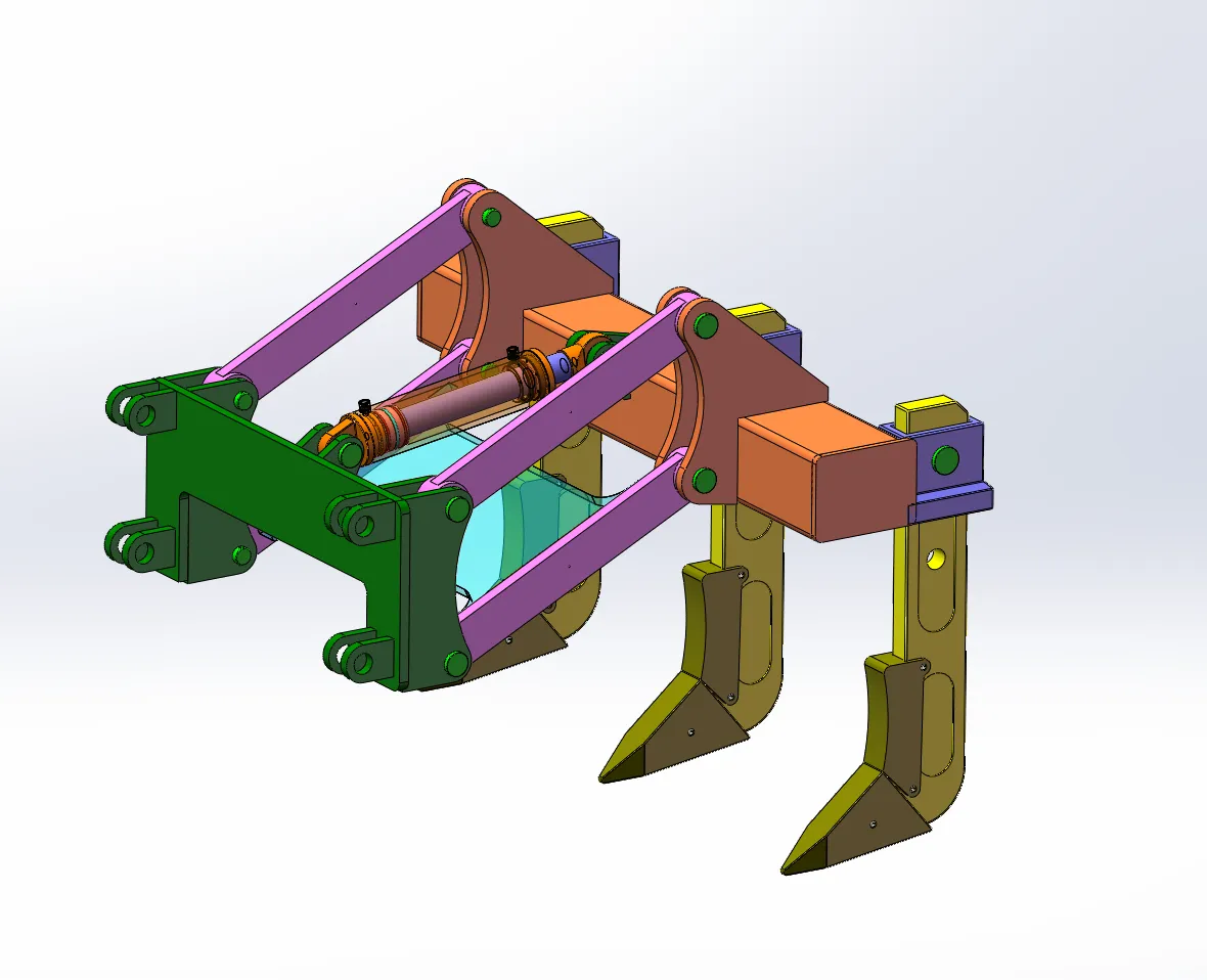 JJ9321-D80A-12推土机松土器的设计【含SW三维图】