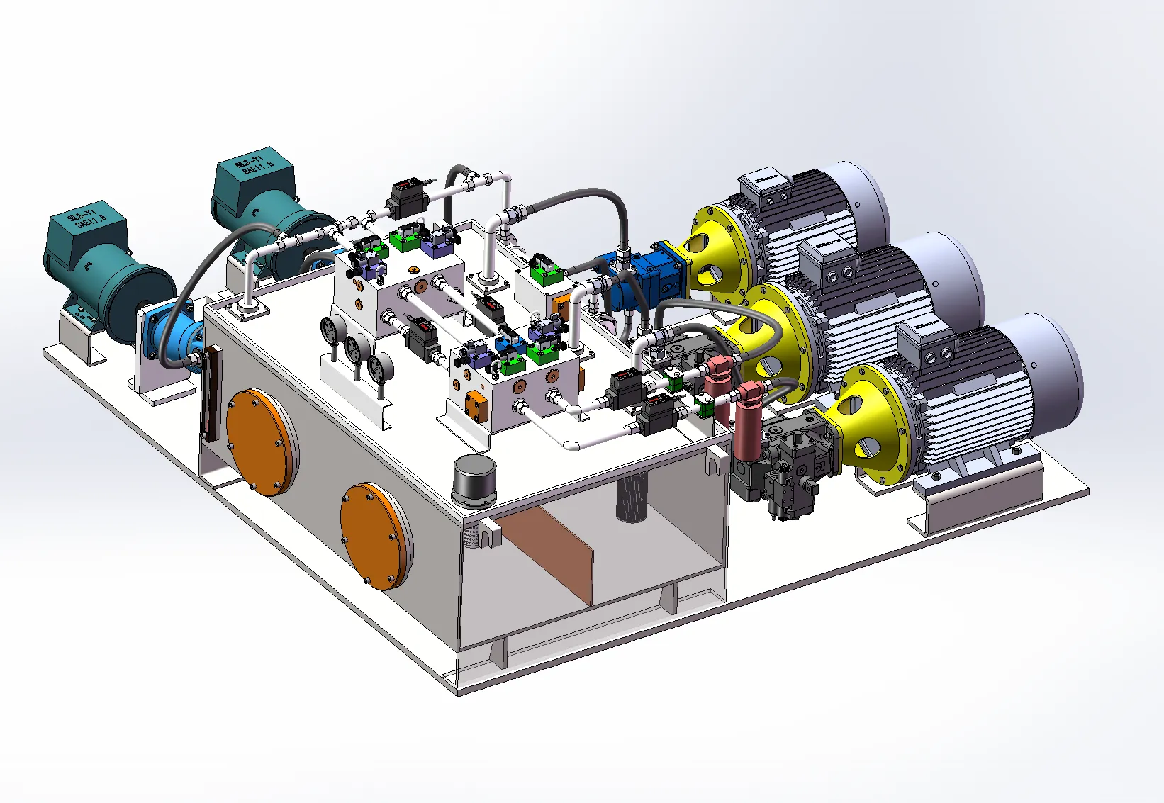 JJ9335-盾构机柱塞泵测试平台液压系统设计【含SW三维图】