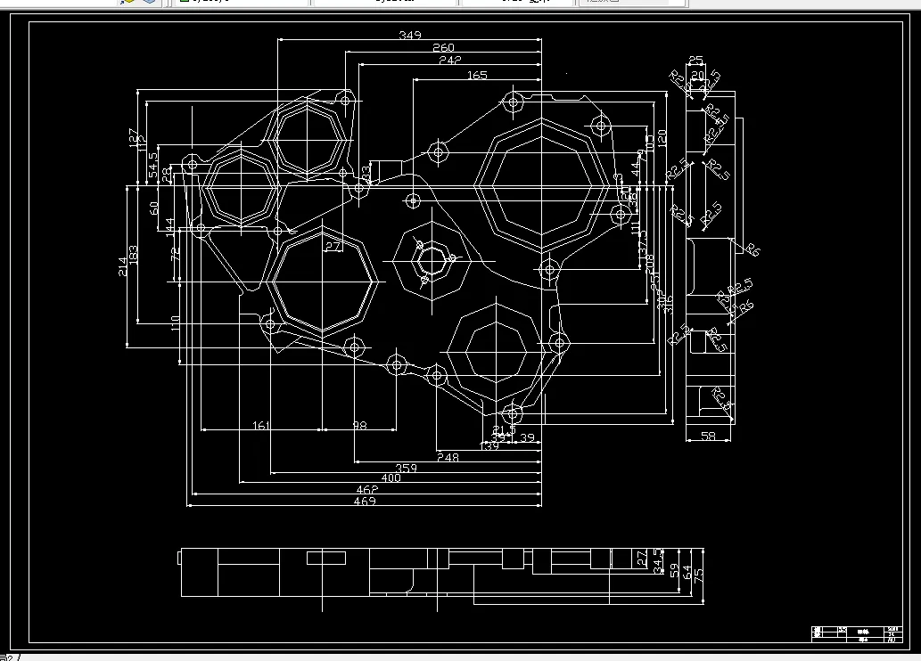 齿轮箱体零件图