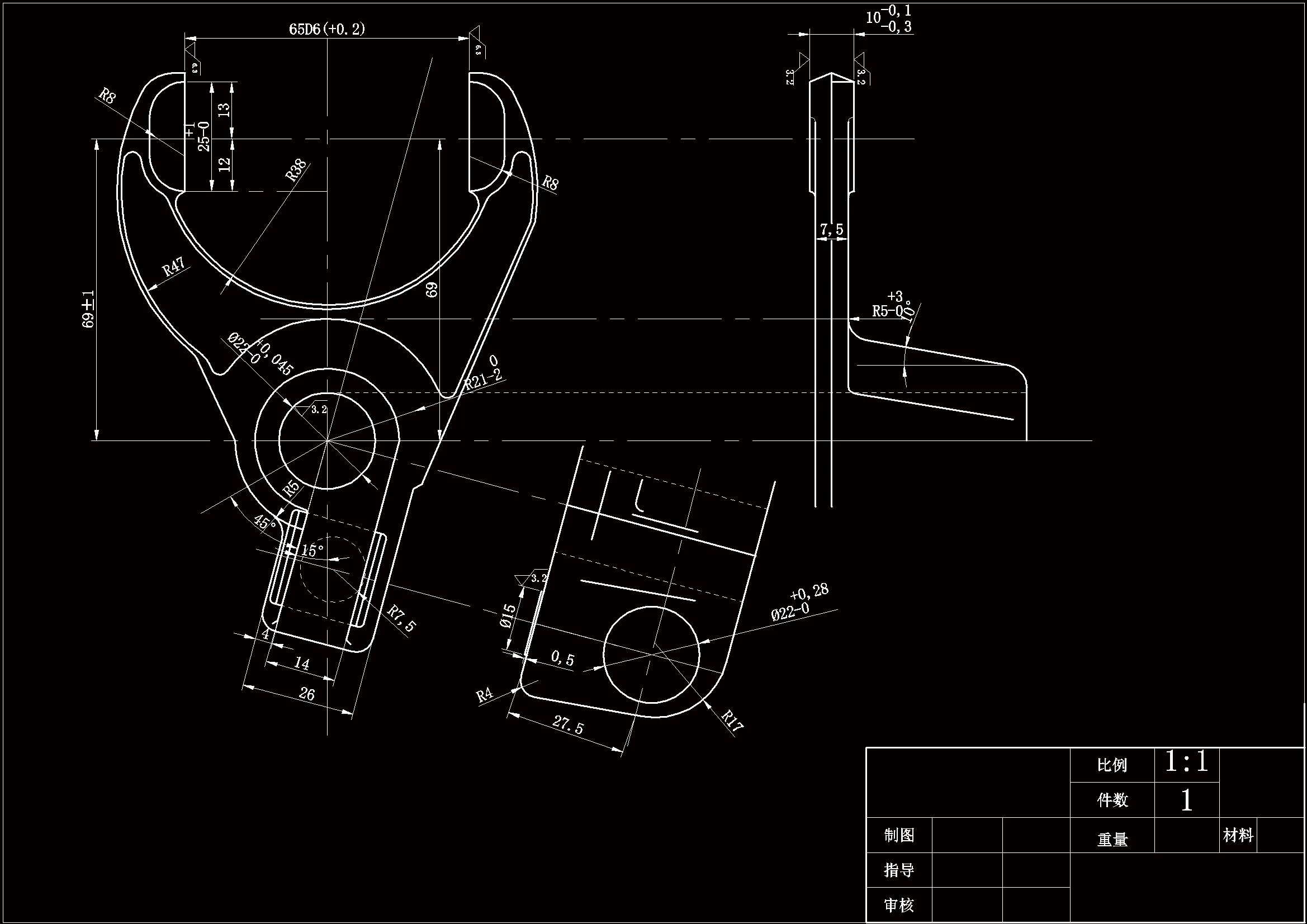 JJ9458-拨叉加工工艺及钻扩铰直径22孔夹具设计