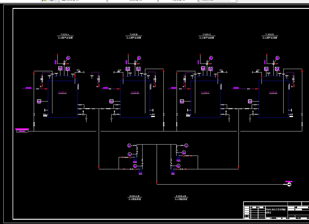 储罐区带控制点的工艺流程图PID
