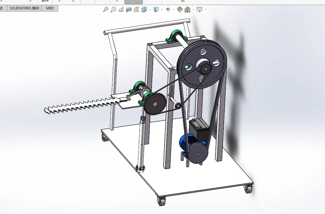 Q688-城市绿篱修剪机设计【含SW三维图】