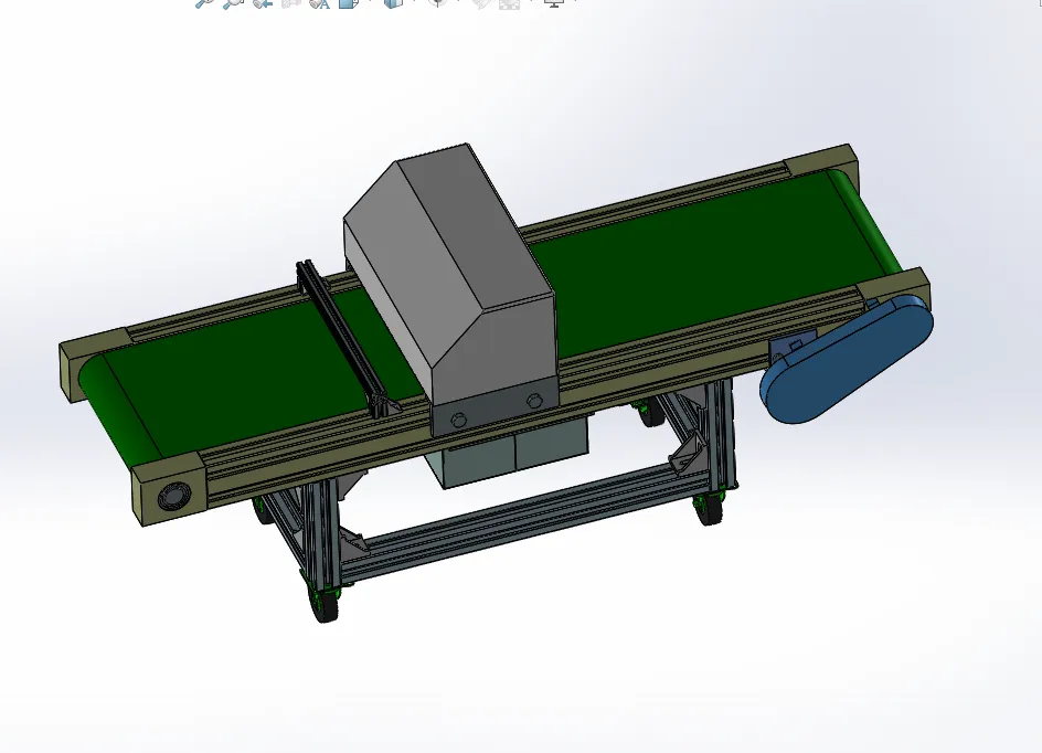 Q715-食品中金属异物检测机设计【含SW三维图】