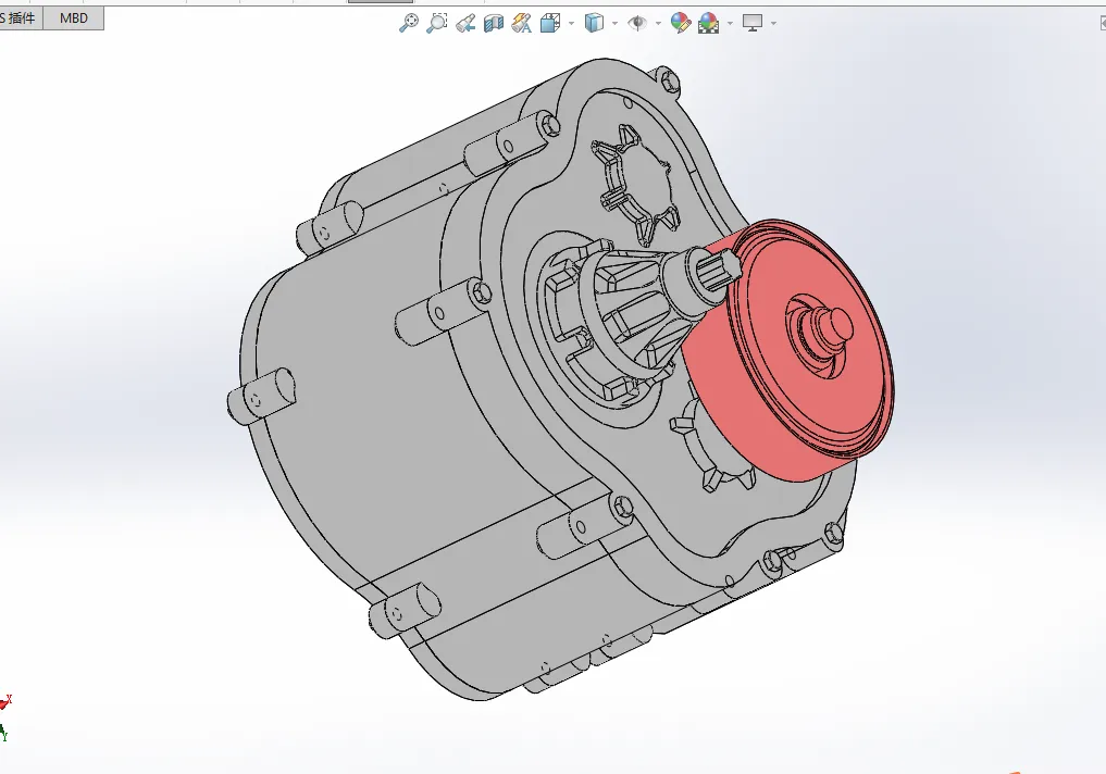 Q750-比亚迪唐新能源汽车变速器设计-七档汽车双离合变速箱【含SW三维图】