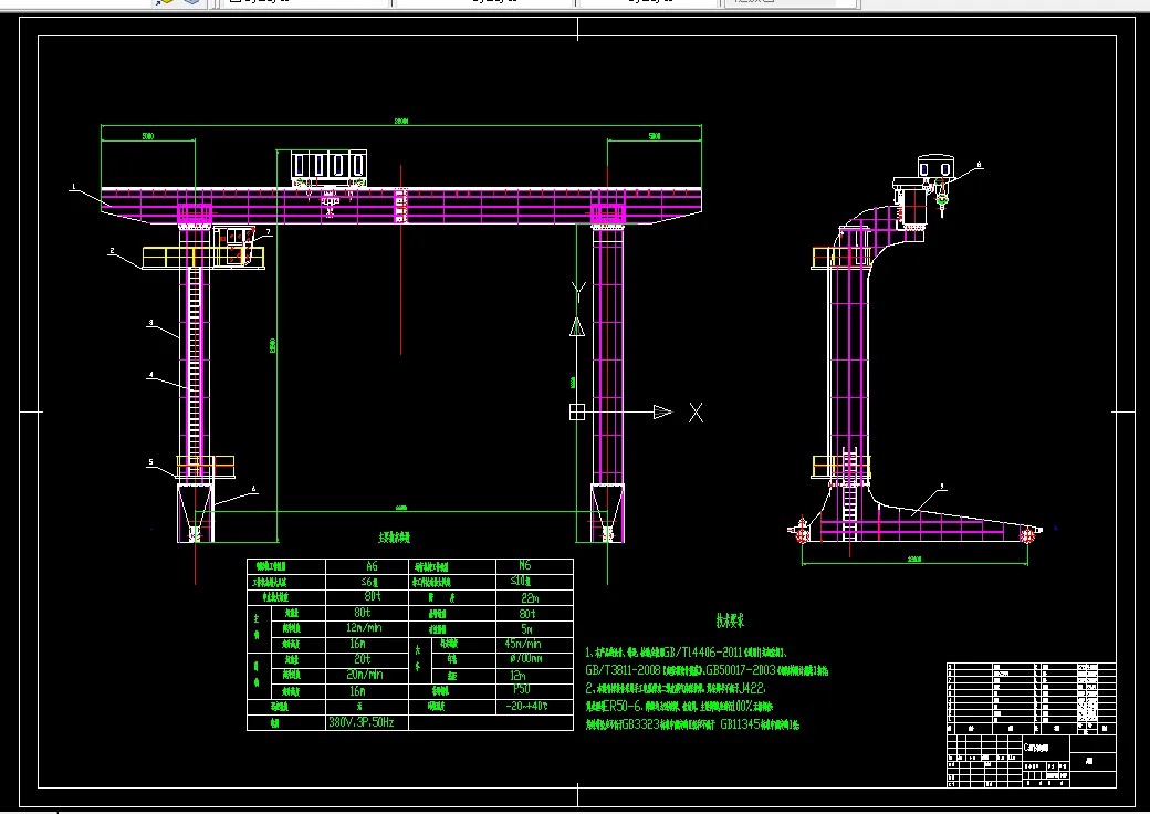 Q782-C型单梁门式起重机结构设计