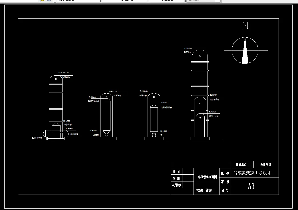 车间设备立面图