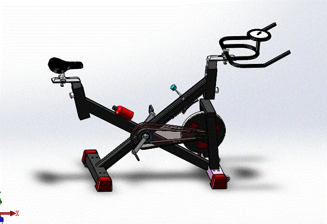 JJ9590-家用动感单车的设计及仿真【含SW三维图】