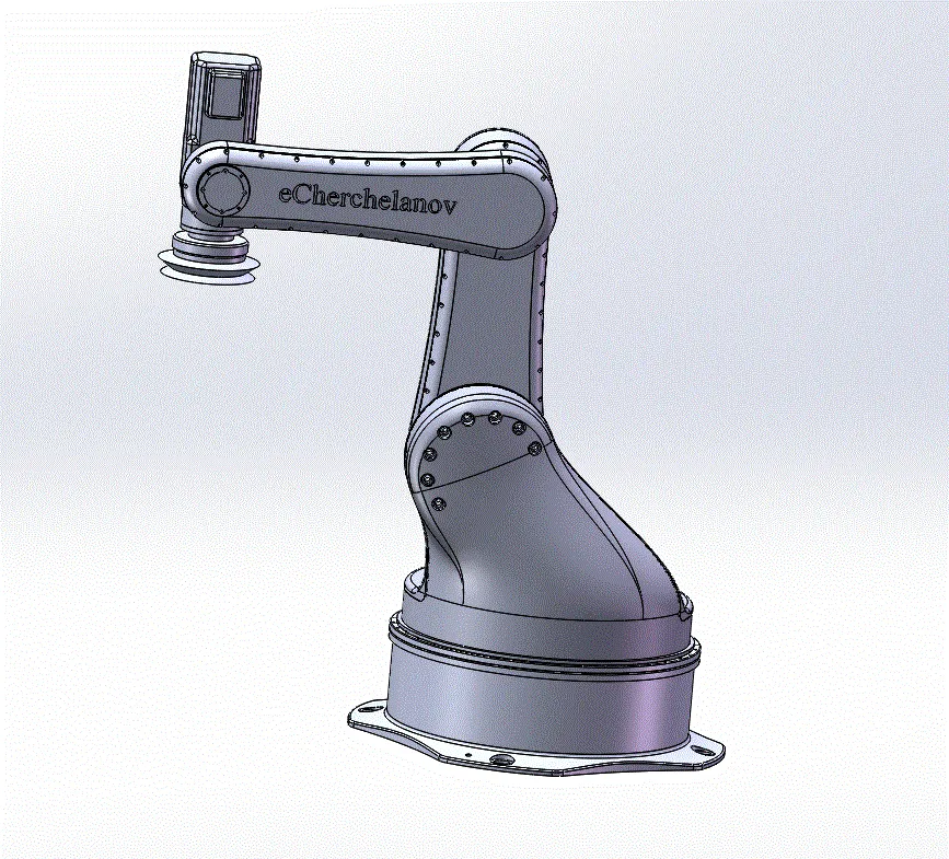 M1051-吸盘机械手设计（关节型）5轴机械手【含SW三维图】