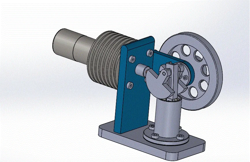 M1080-斯特林发动机结构设计【含SW三维图】
