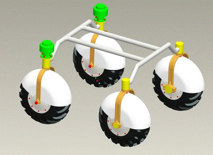 M1133-农业智能移动平台机构设计【含Proe三维图】