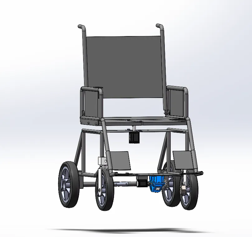 Z658-折叠电动轮椅的设计【含SW三维图】