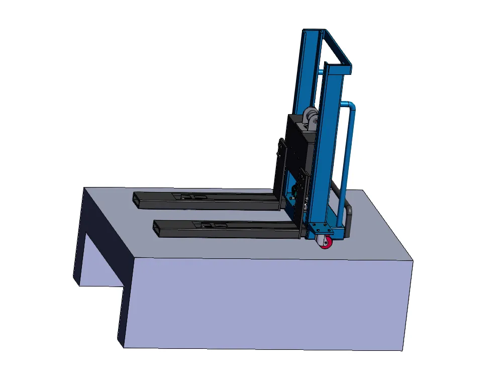 JJ9801-手推式电动随车叉车设计【含SW三维图】