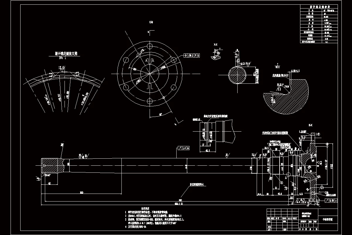 JJ9920-半轴的加工工艺及钻右圆盘6-φ14孔夹具设计
