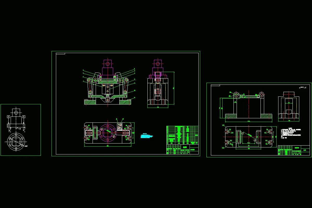 夹具装配图及夹具体