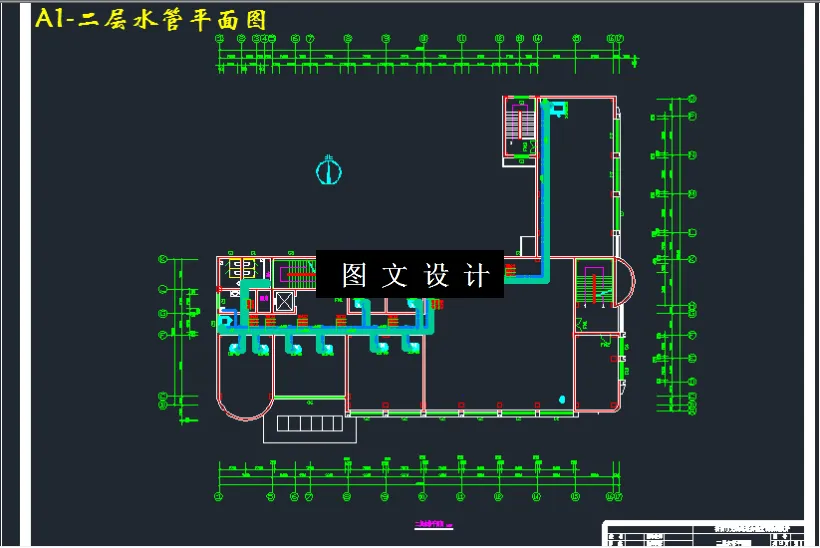 二层水管平面图