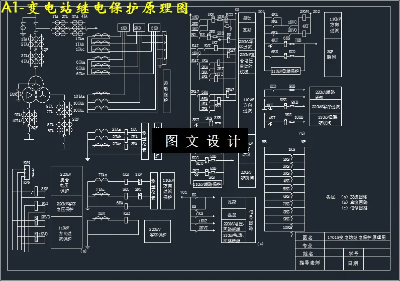 变电站继电保护原理图