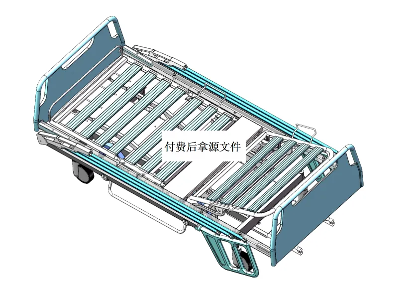 M1203-多功能新型医院病床陪护床设计[含SW三维图]