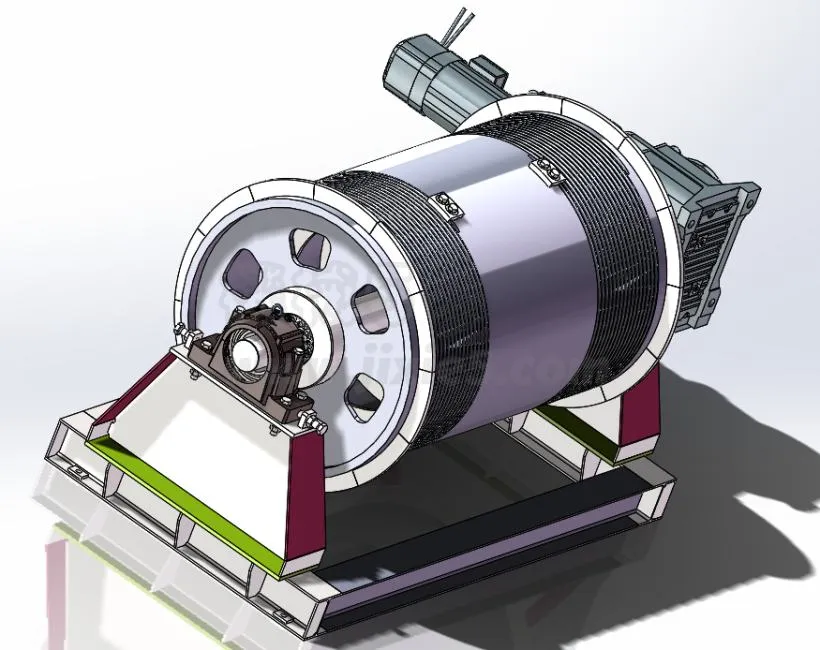 M2122-干式自磨机结构设计[含SW三维图]