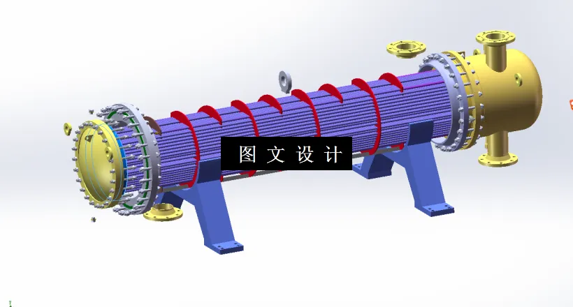 M2155-三壳程组合式列管换热器设计[含SW三维图]