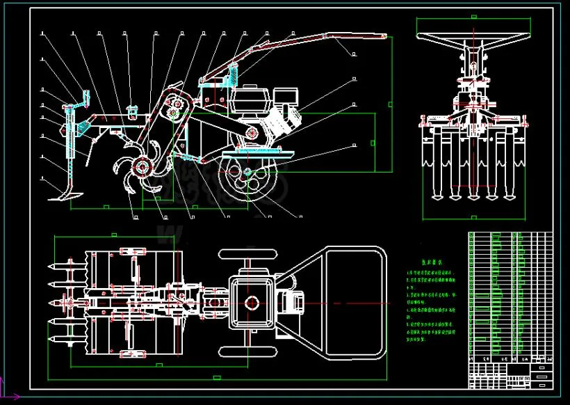 M2388-耕翻地龙总体结构设计