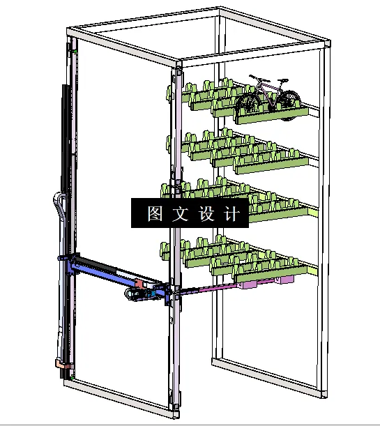 M2439-自行车停车库设计[含SW三维图]