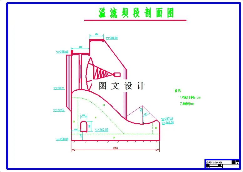 溢流坝坝体剖面图