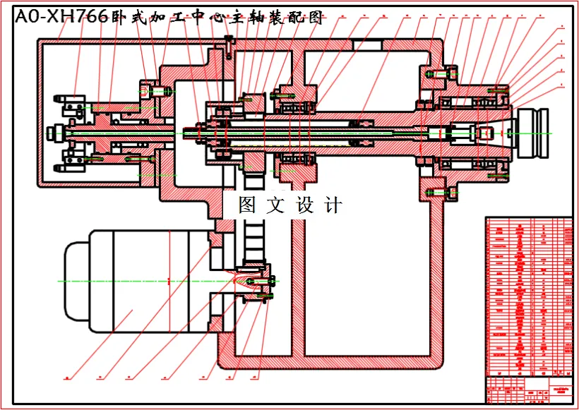 M2975-XH766卧式加工中心总体及主轴系统设计