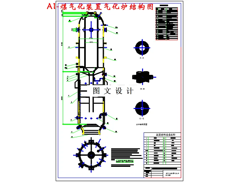 M2977-日处理1000吨多喷嘴粉煤气化炉工艺设计