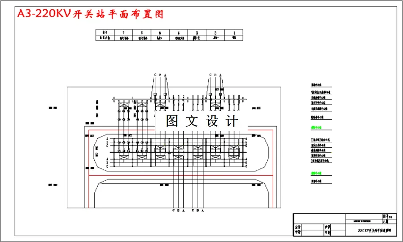 220KV开关站平面布置图