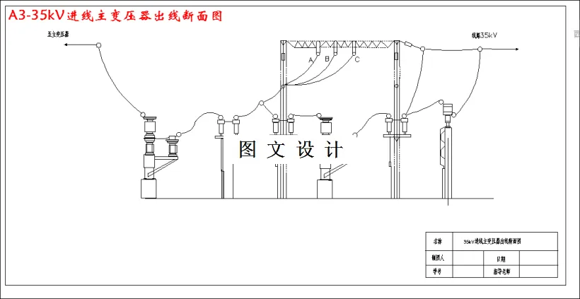 35kV进线主变压器出线断面图