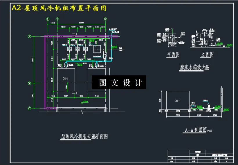 屋顶风冷机组布置平面图