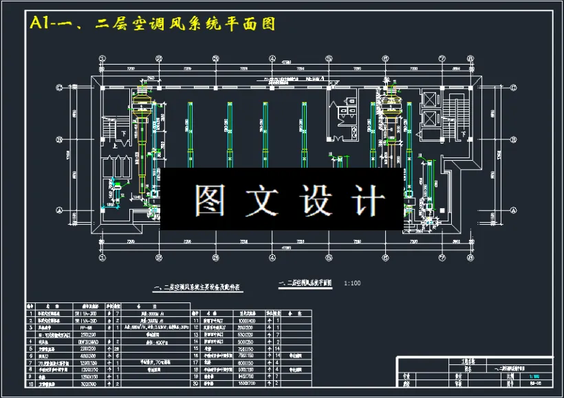 一、二层空调风系统平面图