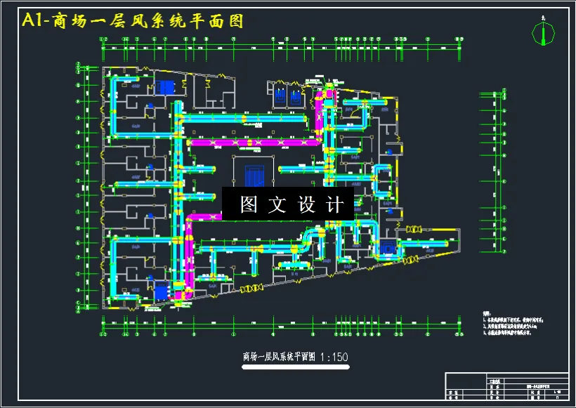 商场一层风系统平面图