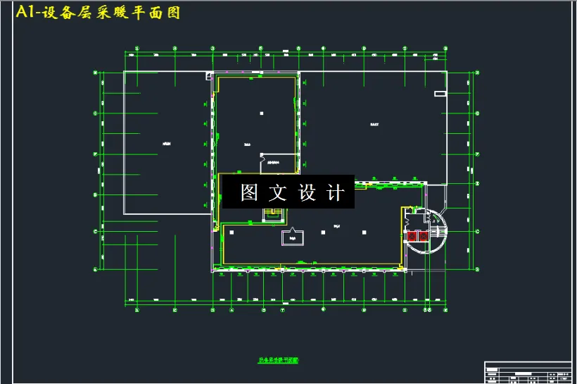 设备层采暖平面图